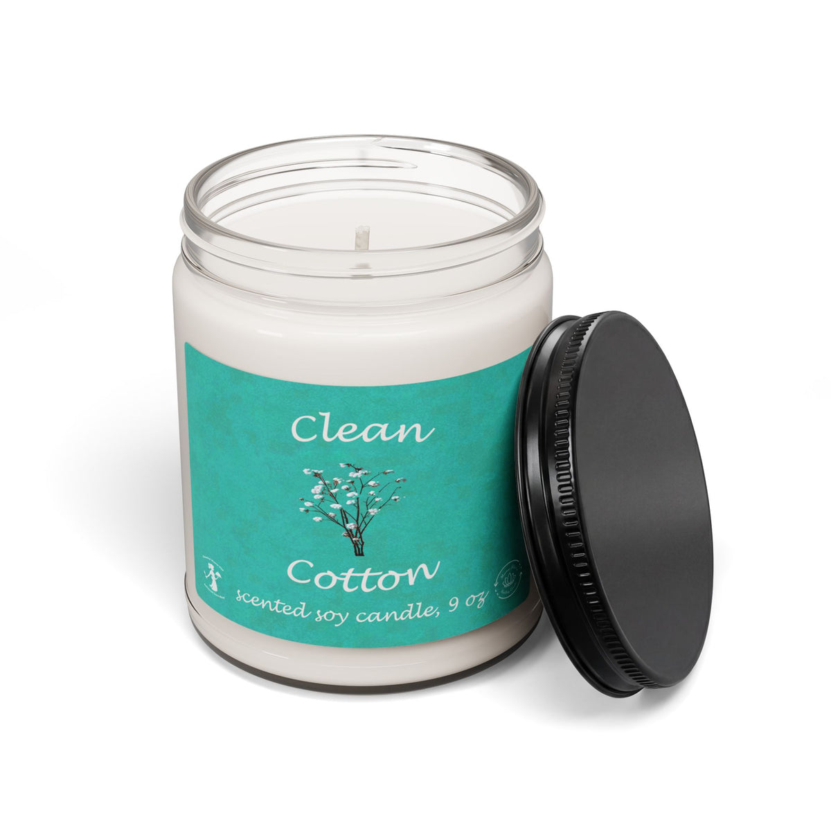 Clean Cotton Scented Soy Candle — 9oz Fresh Linen Jar Candle