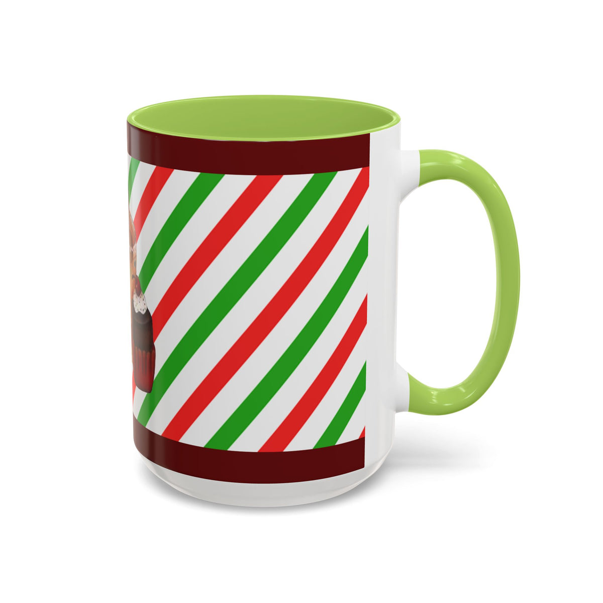 Christmas Gingerbread Mug — Festive Red & Green Accent Coffee Cup (11/15oz)