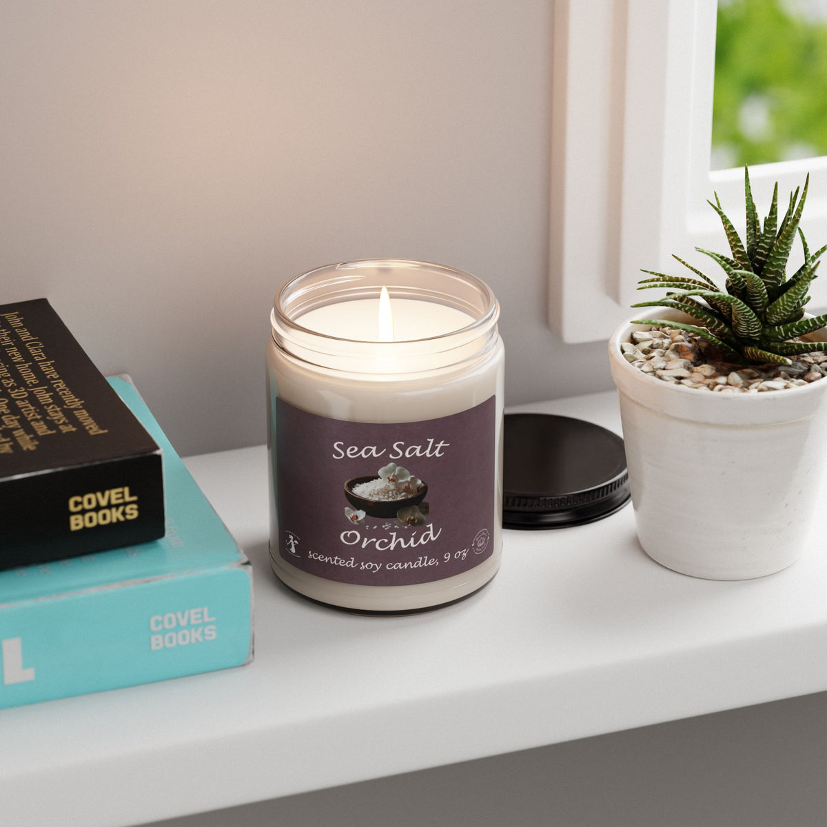 Sea Salt Orchid Soy Candle — 9oz Scented Jar
