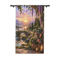 Fantasy Sunset Curtain — Enchanted Garden Scenic Window Panel