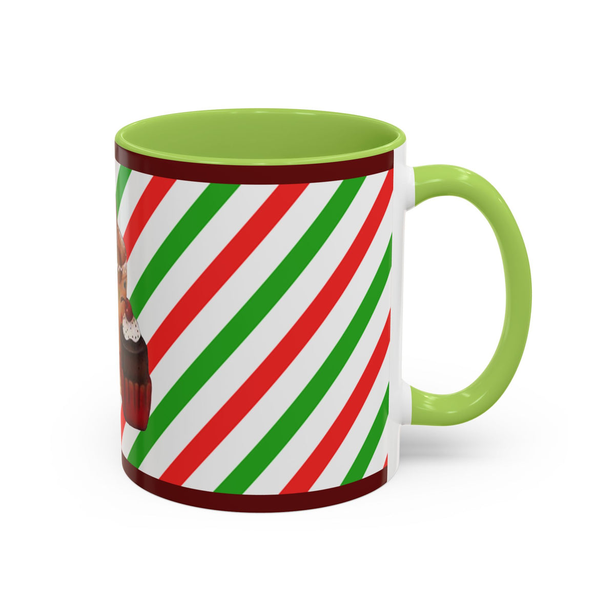 Christmas Gingerbread Mug — Festive Red & Green Accent Coffee Cup (11/15oz)