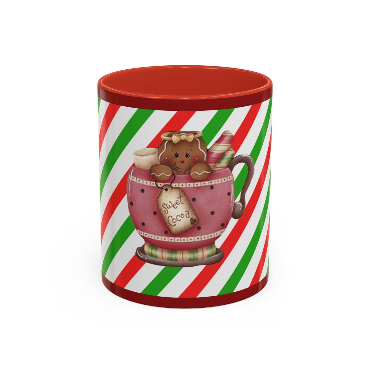 Christmas Gingerbread Mug — Cute Holiday Coffee Cup (11/15oz)