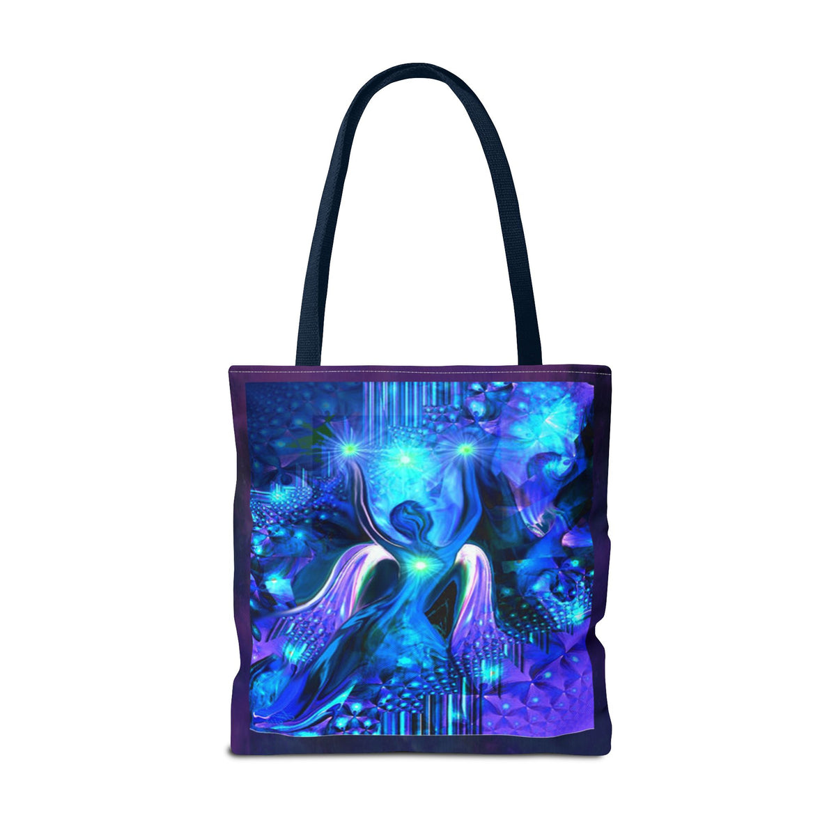 Galaxy Angel Tote Bag — Blue Spiritual Cosmic Art Tote