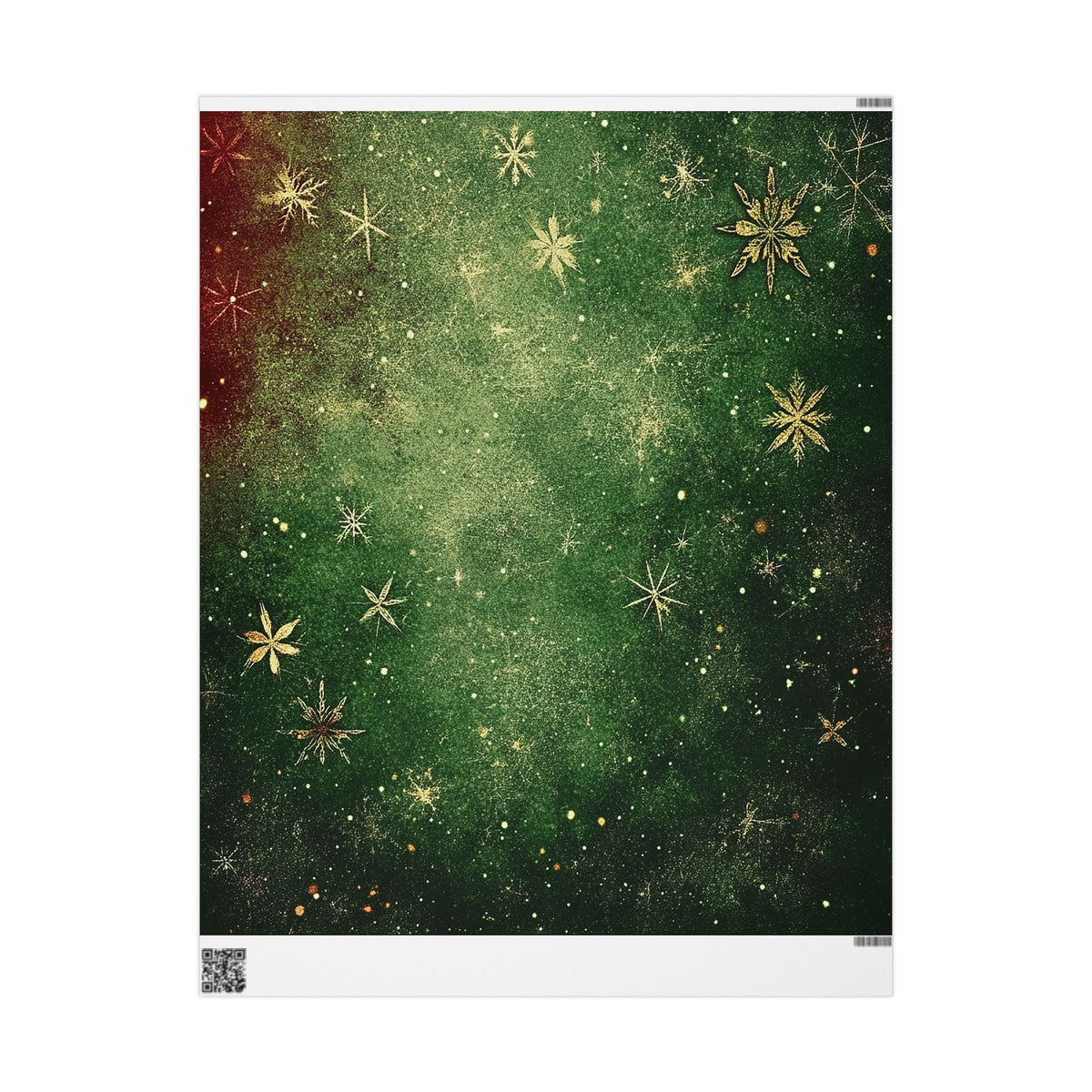Christmas Starburst Wrapping Paper — Green Vintage Holiday Gift Wrap