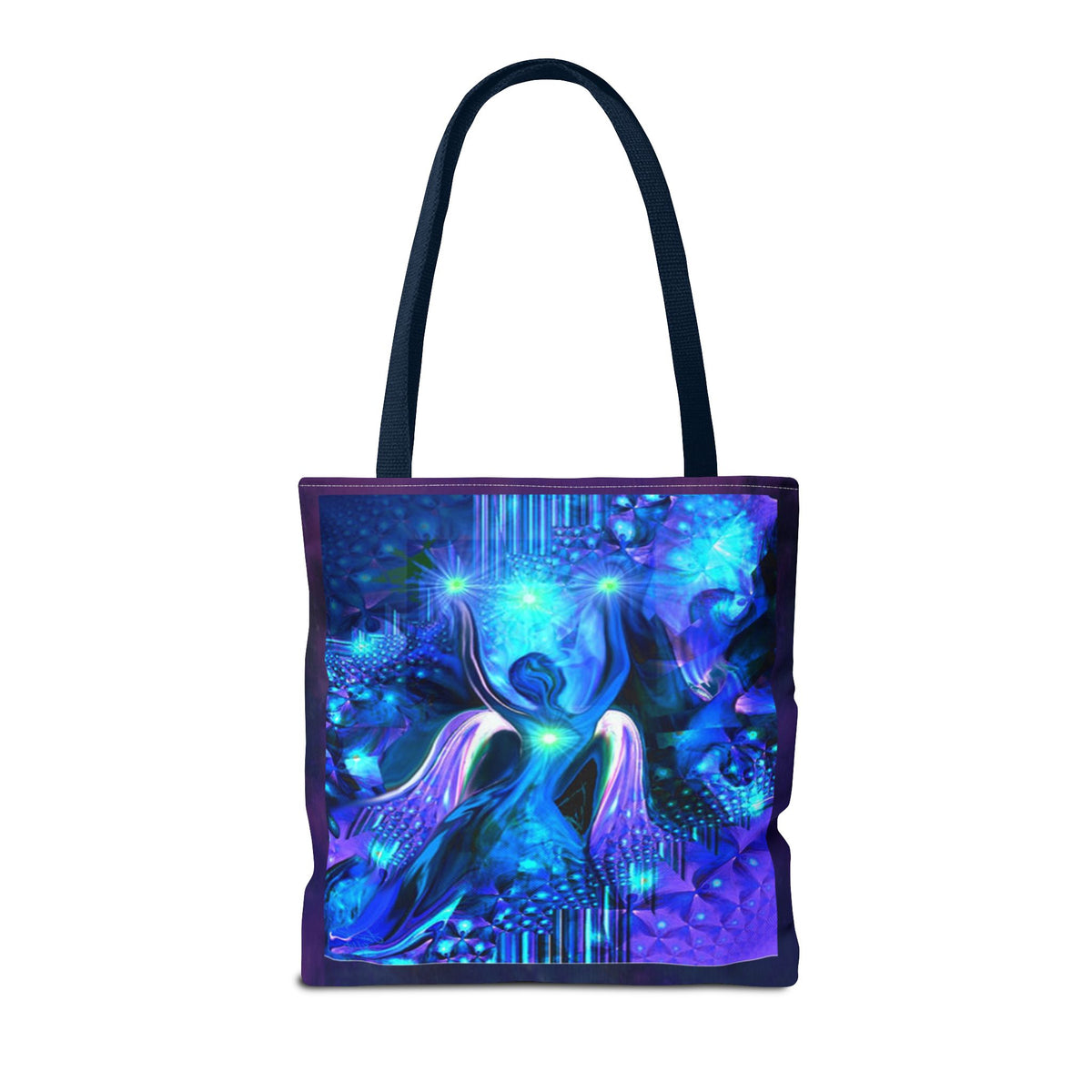 Galaxy Angel Tote Bag — Blue Spiritual Cosmic Art Tote