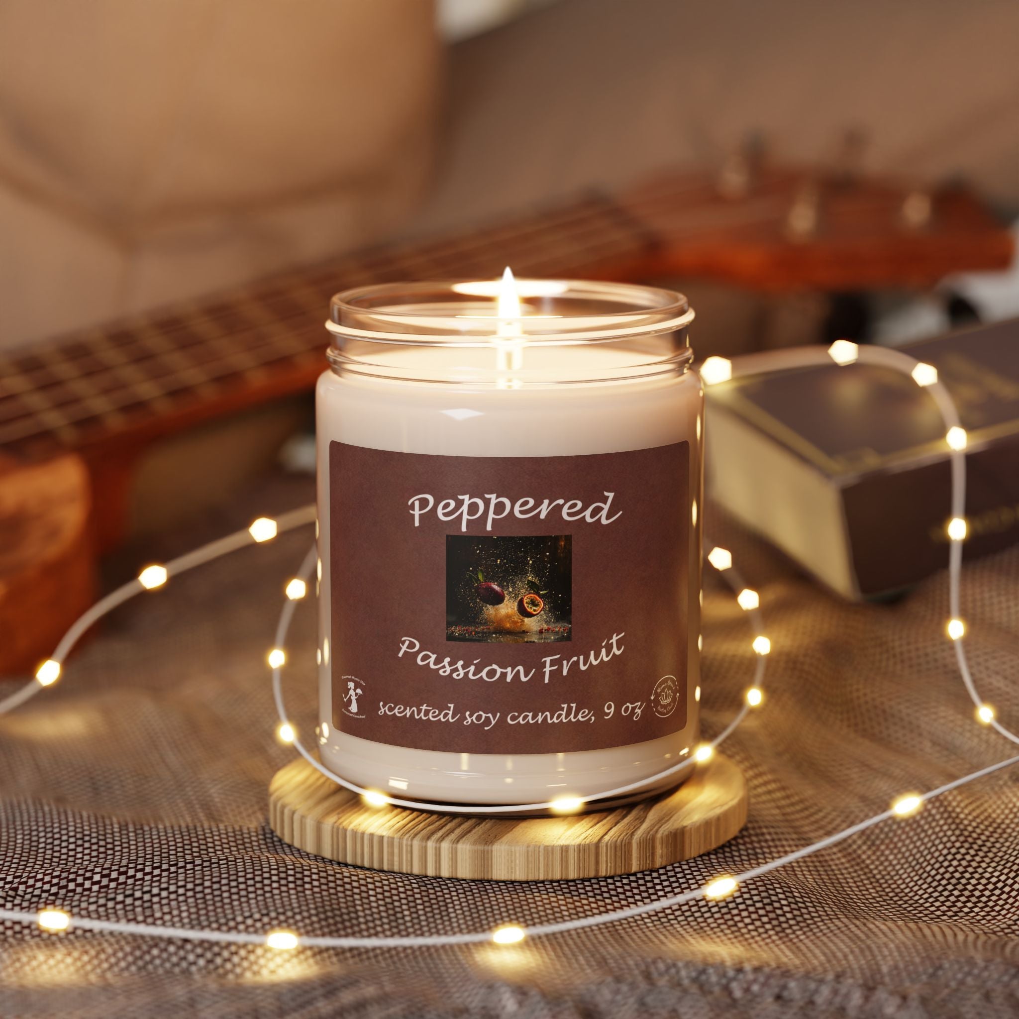 Peppered Passion Fruit Scented Soy Candle — 9oz Jar