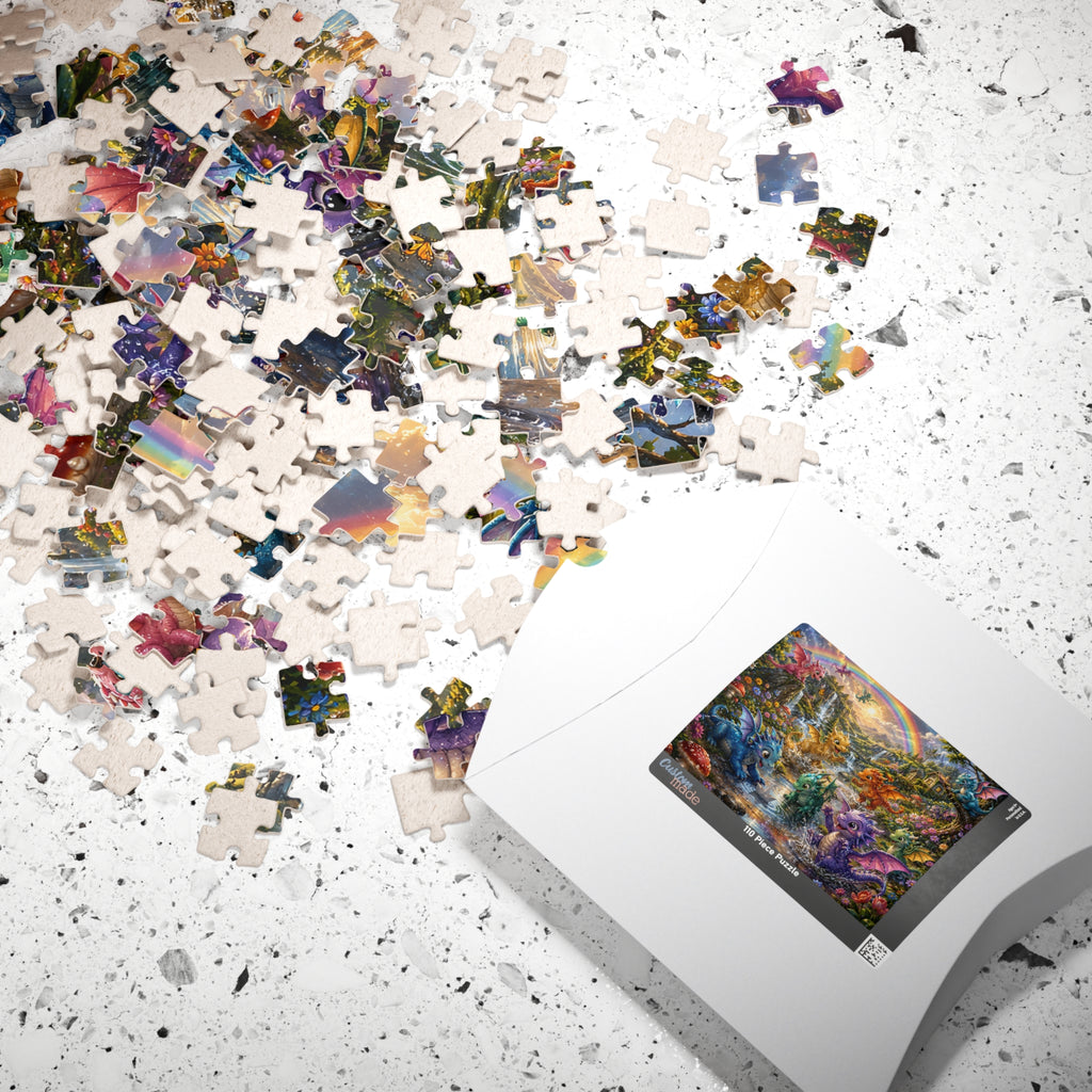 Fantasy Baby Dragons Puzzle — Colorful 252/520/1014-Piece Jigsaw for Kids & Adults