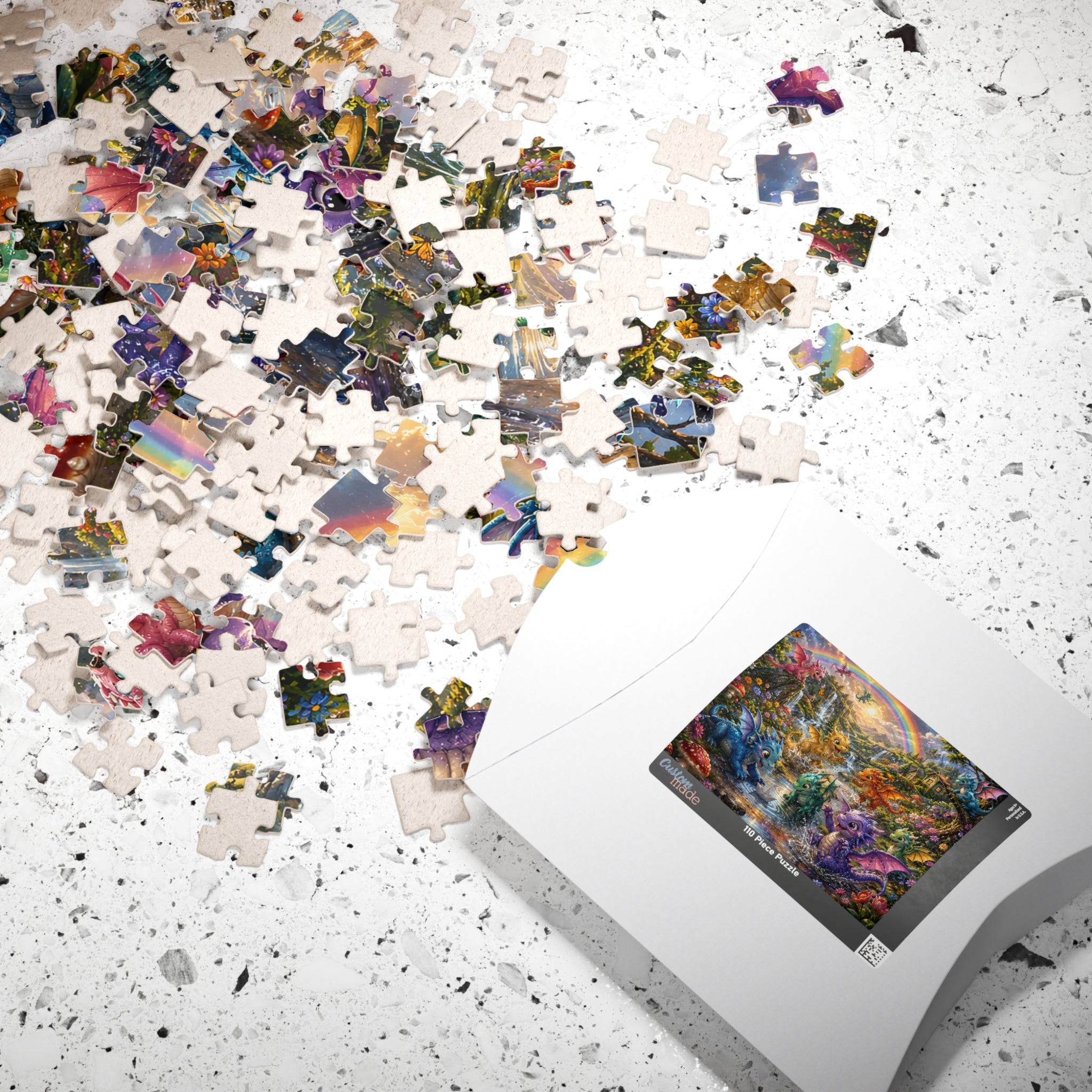 Fantasy Baby Dragons Puzzle — Colorful 252/520/1014-Piece Jigsaw for Kids & Adults