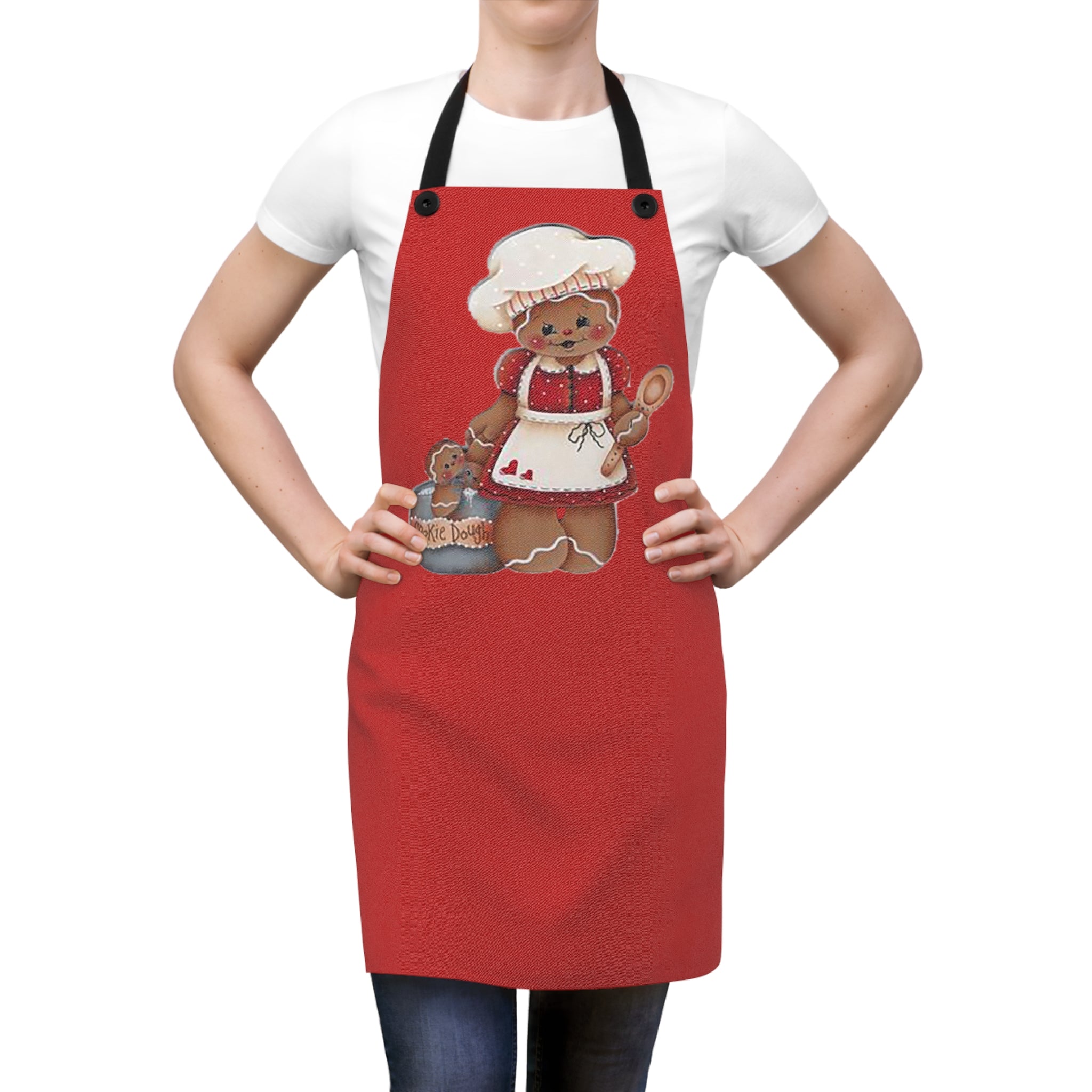 Gingerbread Chef Apron — Cute Holiday Baking Cookie Doll Design