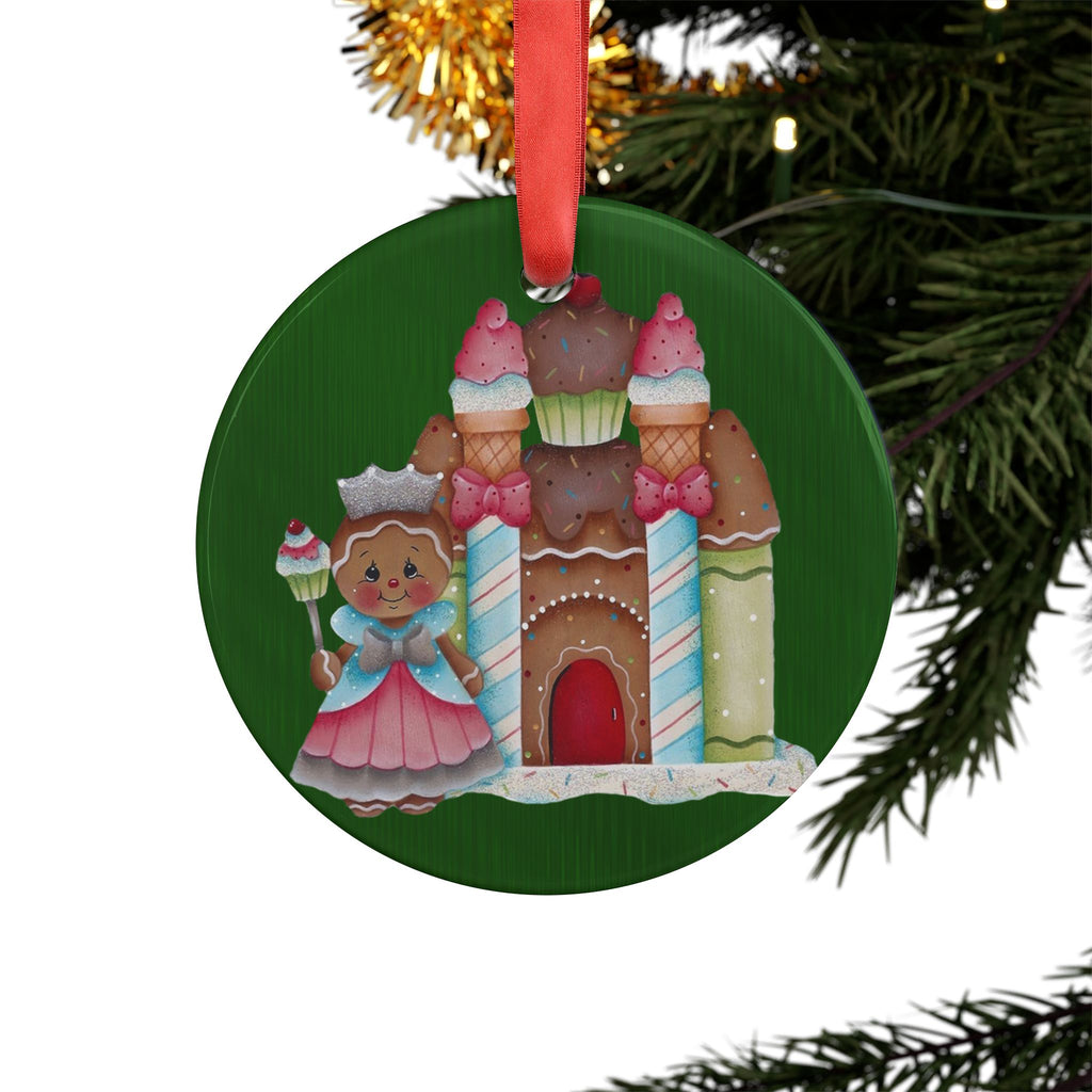 Cute Santa Moose Acrylic Ornament — Christmas Tree Decoration with Gift Design