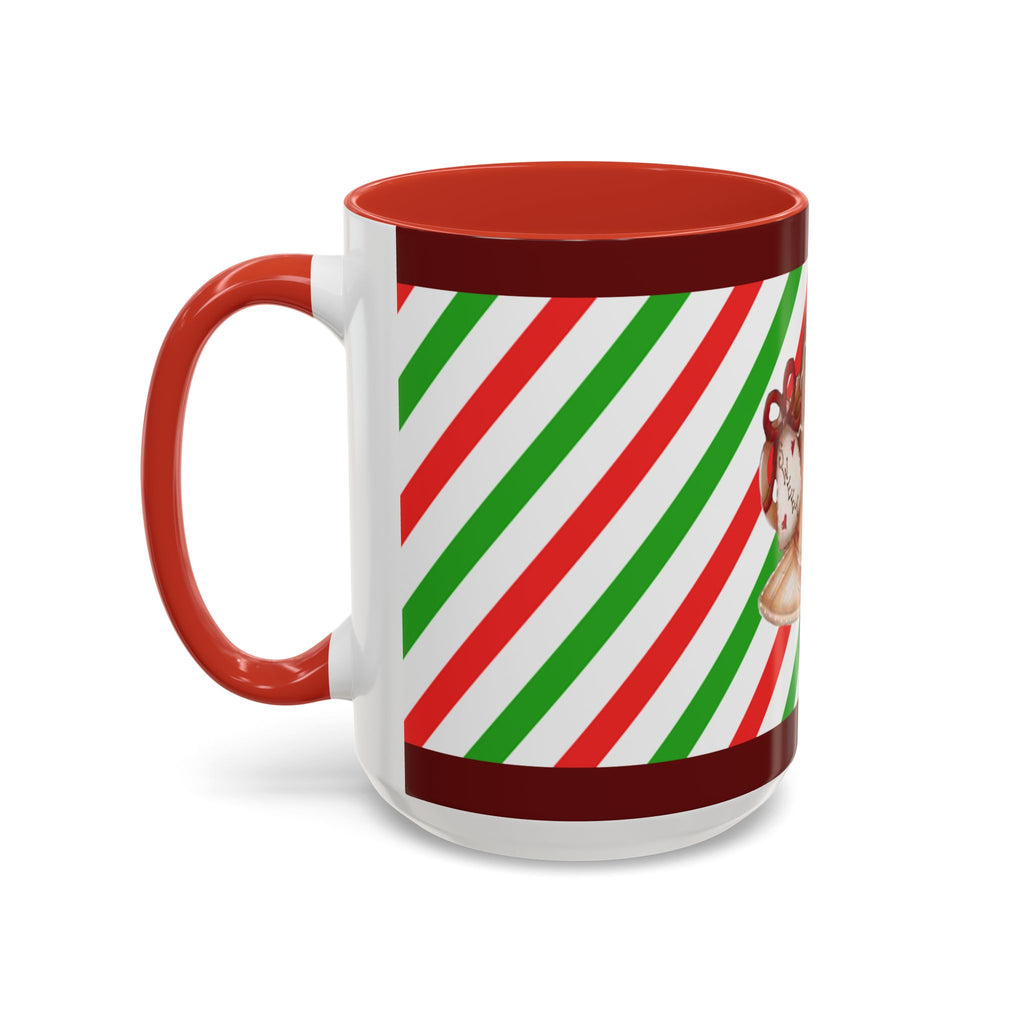 Christmas Gingerbread Mug — Festive Red & Green Accent Coffee Cup (11/15oz)