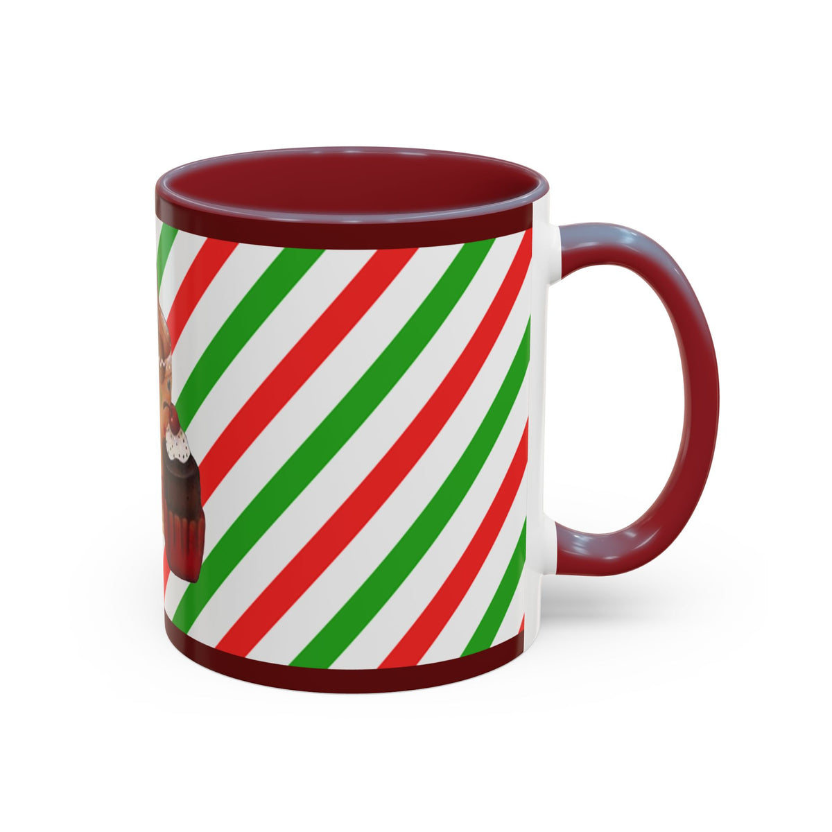 Christmas Gingerbread Mug — Festive Red & Green Accent Coffee Cup (11/15oz)