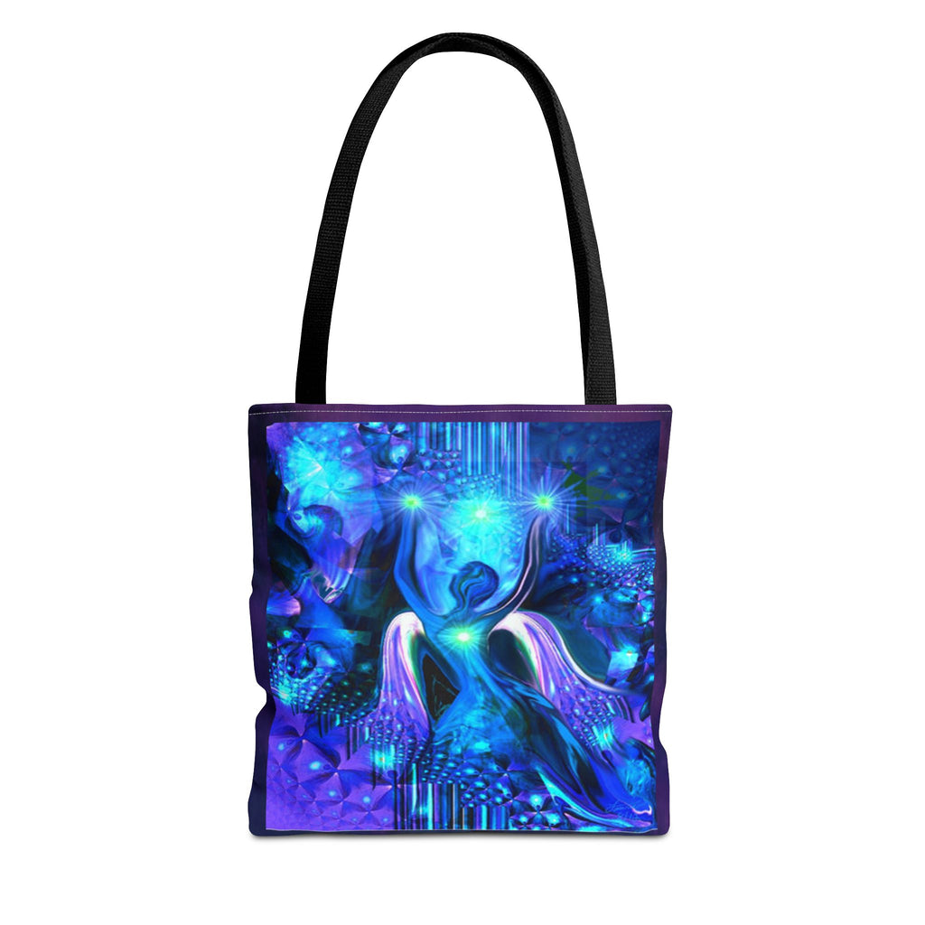 Galaxy Angel Tote Bag — Blue Spiritual Cosmic Art Tote