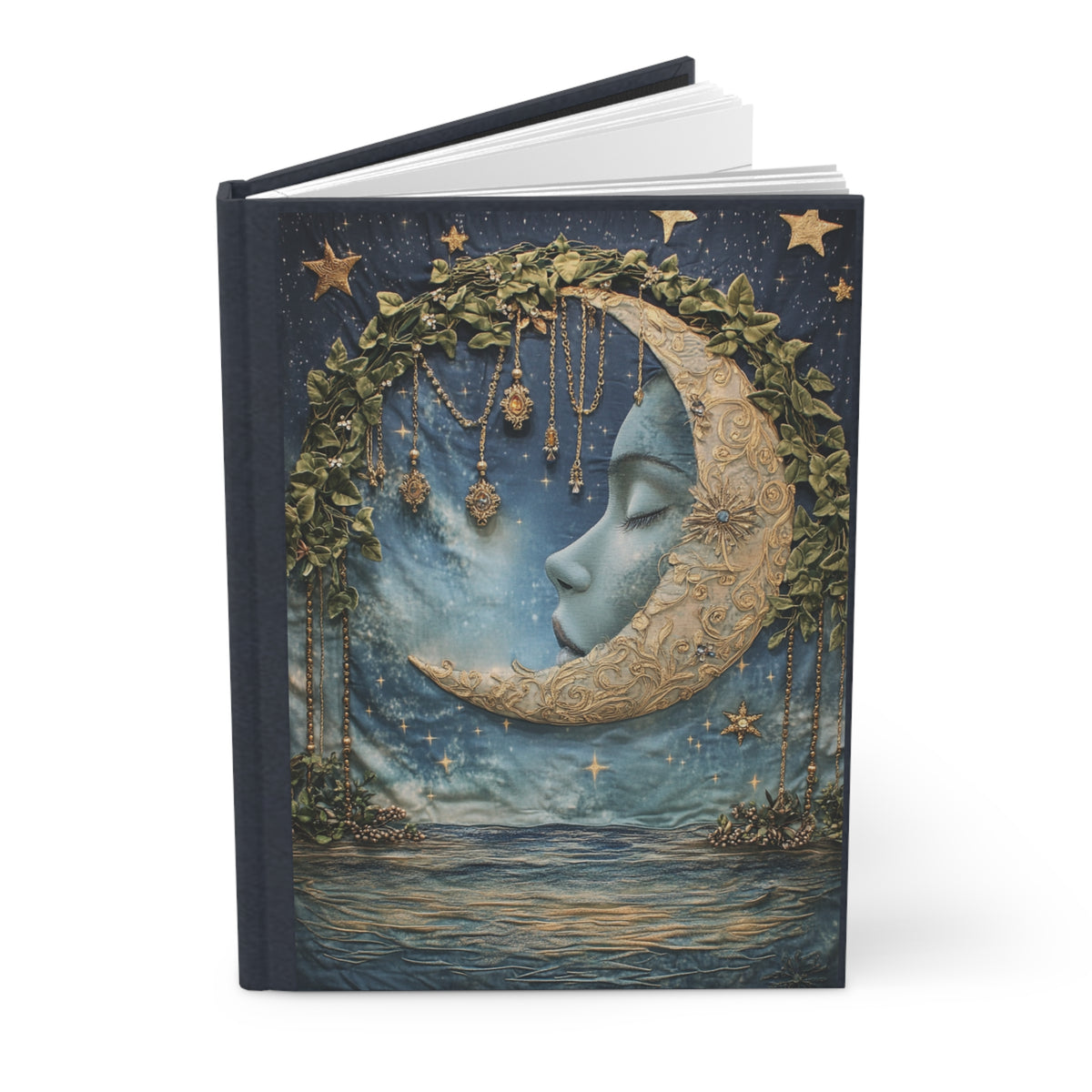 Moonlit Dreams Hardcover Journal — Lined Notebook for Mindfulness & Inner Peace