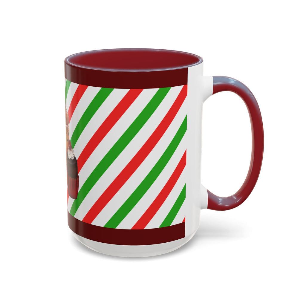 Christmas Gingerbread Mug — Festive Red & Green Accent Coffee Cup (11/15oz)