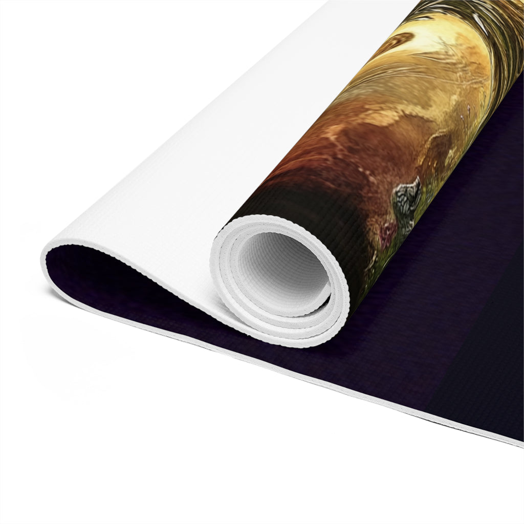 Tree of Life Moon Cycle Foam Yoga Mat — Spiritual Meditation & Chakra Balance Mat