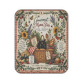 Gourmet Mama Star Picnic Blanket — Floral Basket & Black Cat Outdoor Throw