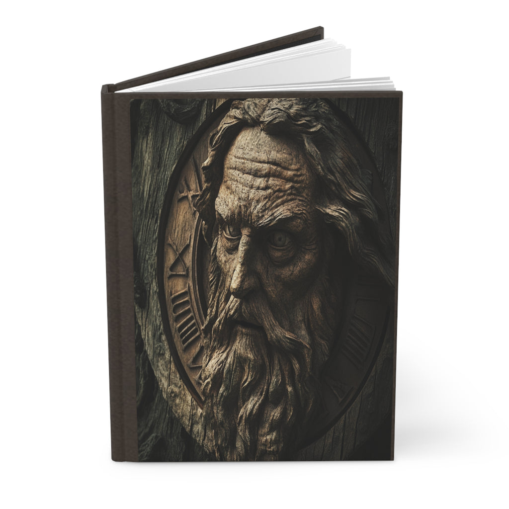 Ancient Clockface Sage Head Hardcover Journal | Inspirational Writing Notebook