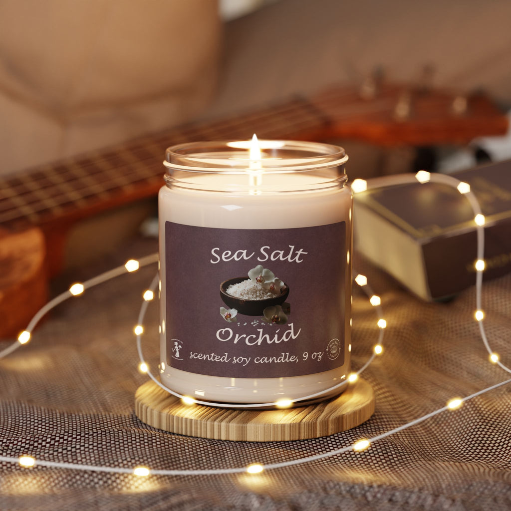 Sea Salt Orchid Soy Candle — 9oz Scented Jar