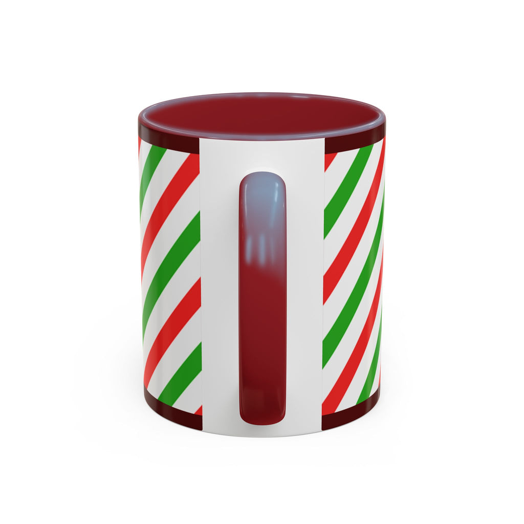Christmas Gingerbread Mug – Holiday Candy Cane Accent Coffee Cup (11/15oz)