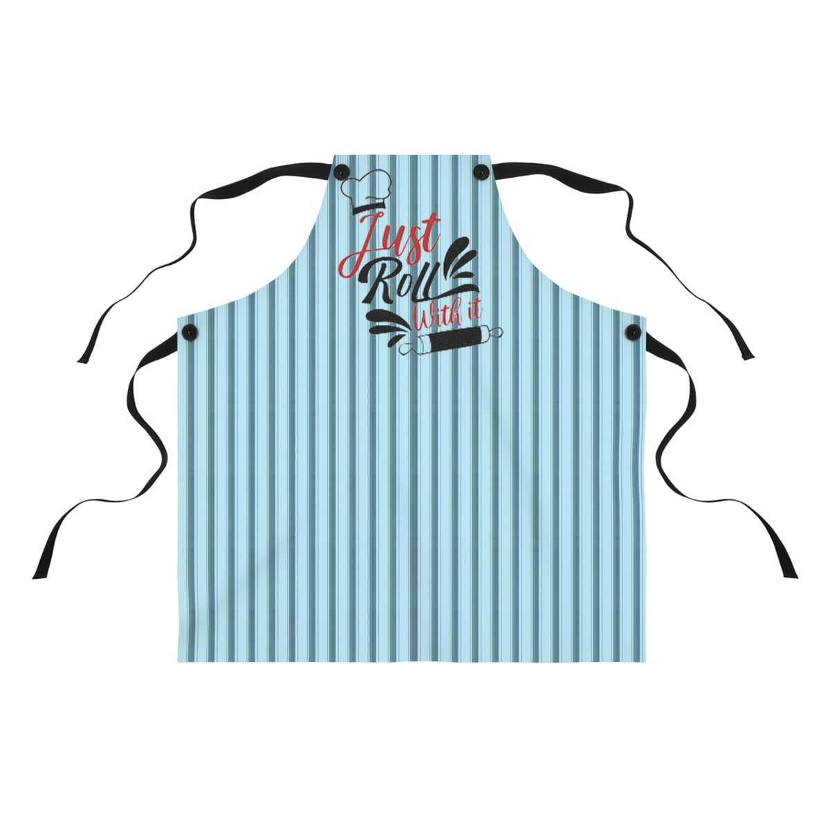 Never Trust a Skinny Cook Apron | Purple Striped Cooking Apron