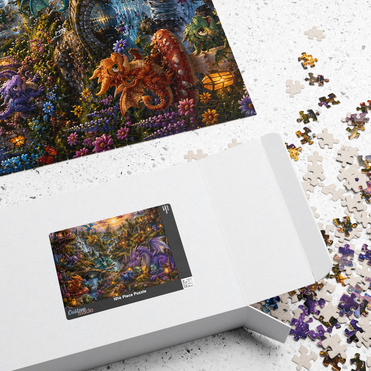 Fantasy Dragon Village Jigsaw Puzzle — Scenic 110/252/520/1014-Piece