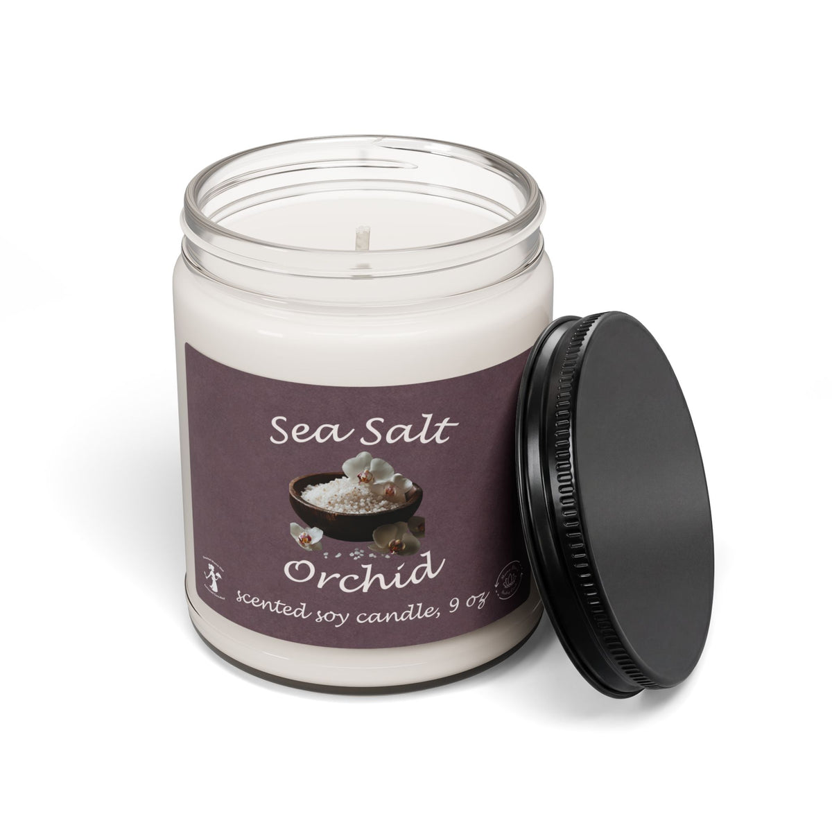 Sea Salt Orchid Soy Candle — 9oz Scented Jar