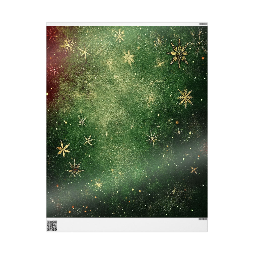 Christmas Starburst Wrapping Paper — Green Vintage Holiday Gift Wrap