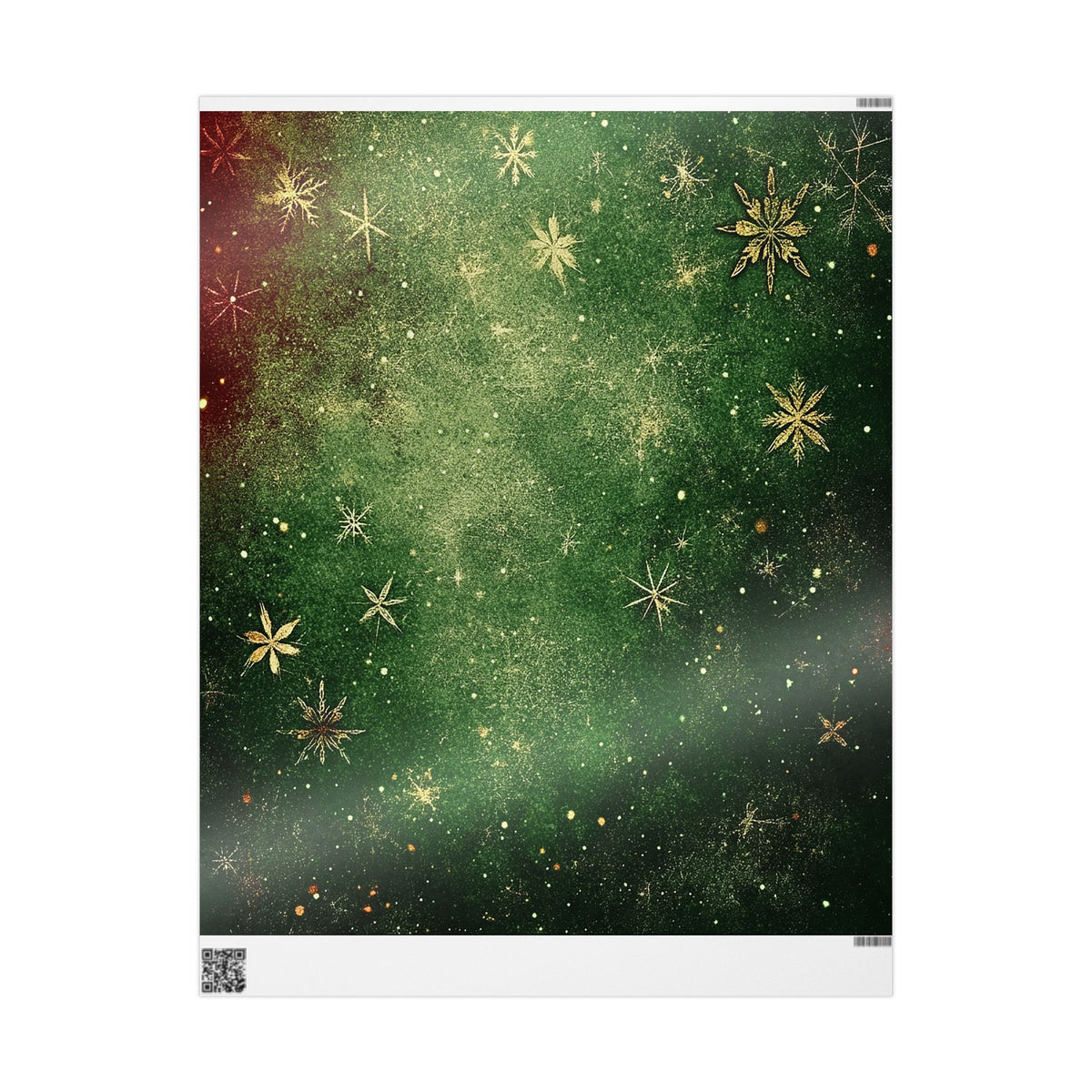 Christmas Starburst Wrapping Paper — Green Vintage Holiday Gift Wrap