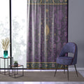 Mystic Moon & Dragon Purple Window Curtain