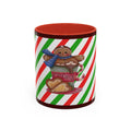 Christmas Gingerbread Cocoa Accent Coffee Mug — Holiday Candy Cane Stripe 11/15oz