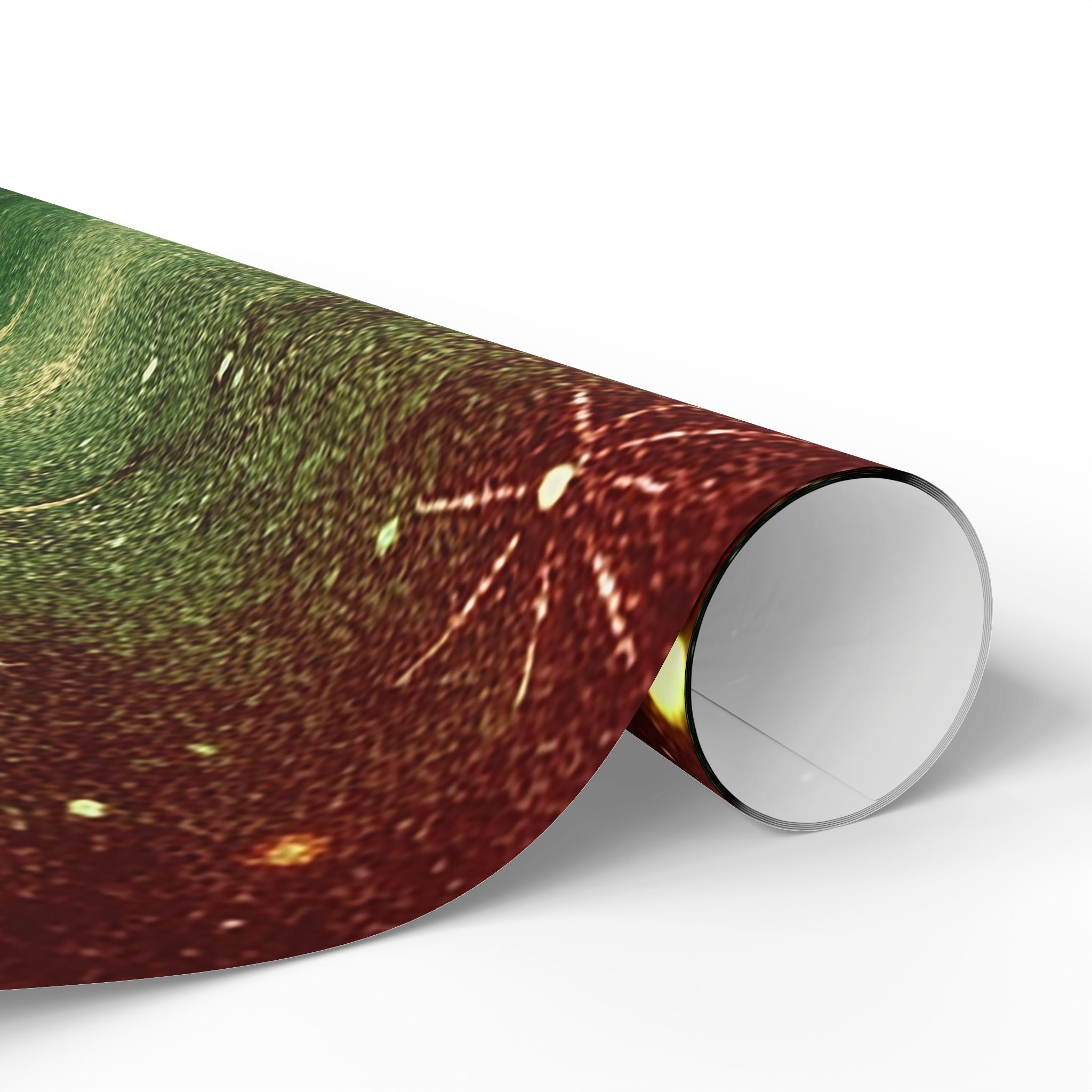 Christmas Starburst Wrapping Paper — Green Vintage Holiday Gift Wrap