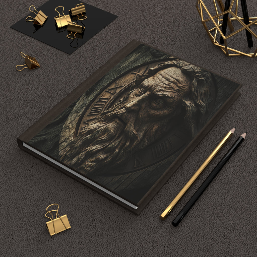 Ancient Clockface Sage Head Hardcover Journal | Inspirational Writing Notebook