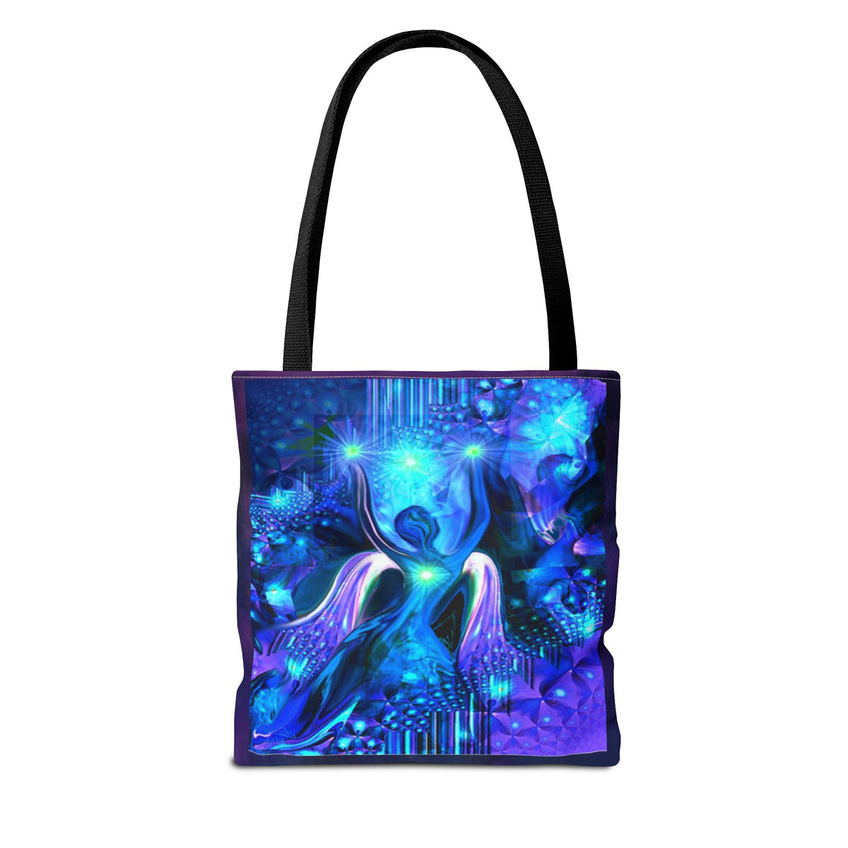 Galaxy Angel Tote Bag — Blue Spiritual Cosmic Art Tote