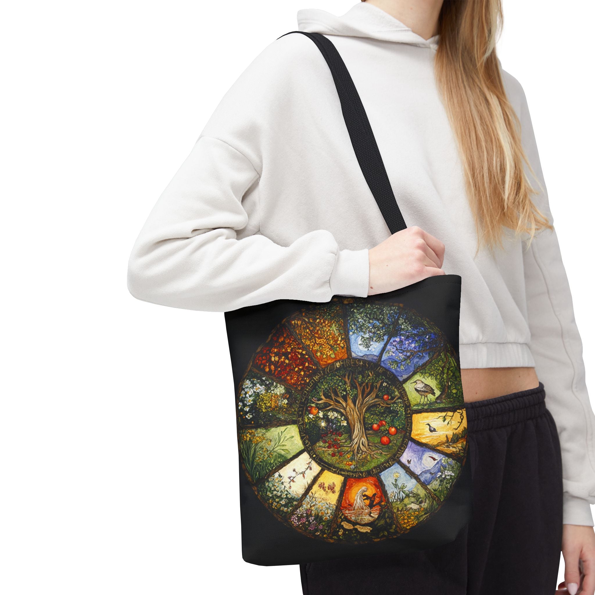 Tree of Seasons tote bag | year cycle nature illustration