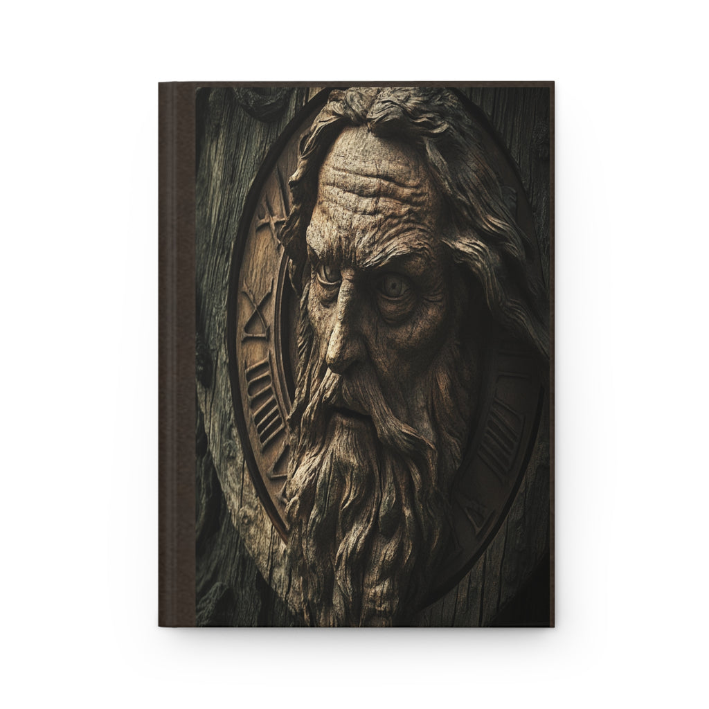 Ancient Clockface Sage Head Hardcover Journal | Inspirational Writing Notebook