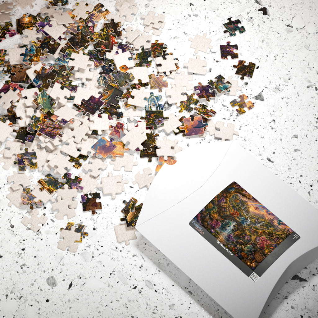 Enchanted Dragon Cottage Puzzle — Fantasy Landscape Jigsaw (110–1014 pcs)