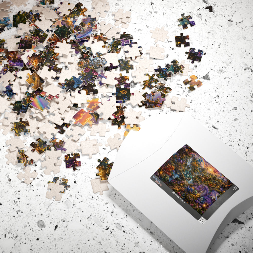 Fantasy Dragon Village Jigsaw Puzzle — Scenic 110/252/520/1014-Piece