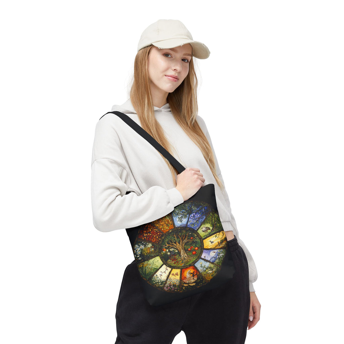 Tree of Seasons tote bag | year cycle nature illustration