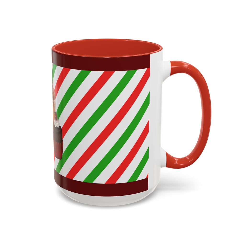 Christmas Gingerbread Mug — Festive Red & Green Accent Coffee Cup (11/15oz)